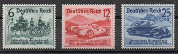 Michel Nr. 686 - 688, internationale Automobilausstellung, postfrisch.